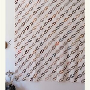 Antique Handmade Jacob’s Ladder neutral print